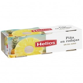 HELIOS  Piña en rodajas pack 3 latas 